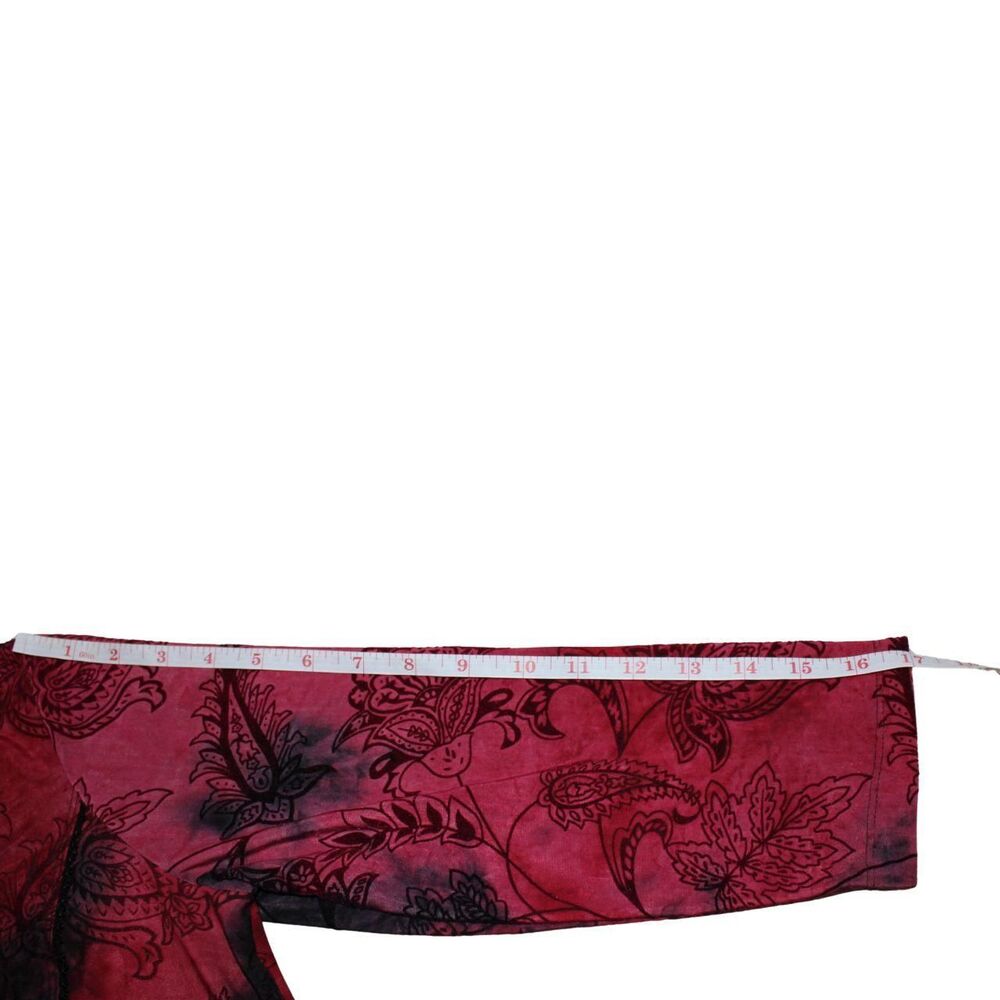 Dressbarn Women's Red and Black Blouse - Picture 8 of 8